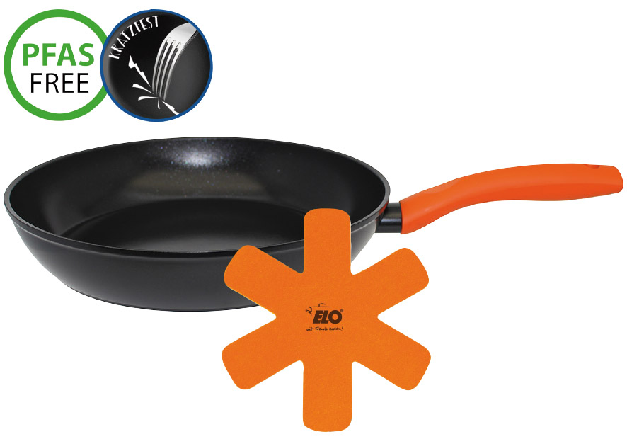 Bratpfanne Colorio orange, 28cm mit Stapelschutz
