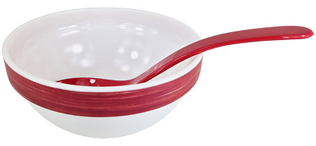 Salat-/Servierlöffel, cherry-rot, 23,5cm, SAN