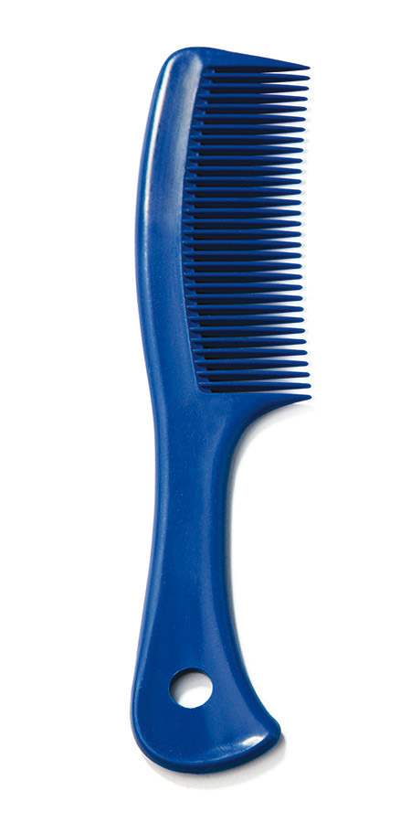 Griffkamm m. Loch, 19cm, blau, PP