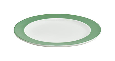 Dessertteller Ø 19cm grün, mit Fahne