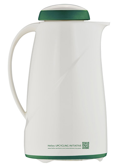 Isolierkanne 1L, Green Wave weiß, helios