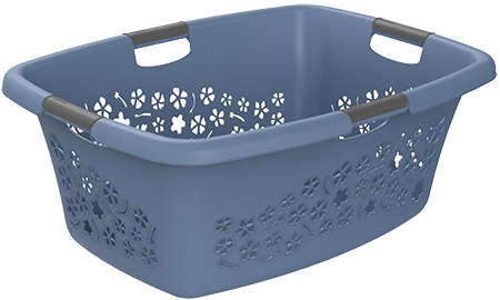 Wäschekorb Flowers 50L, horizon blue, Rotho