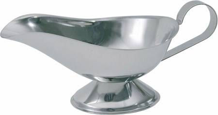 Sauciere auf Fuß, 0,2Ltr., Chromnickelstahl