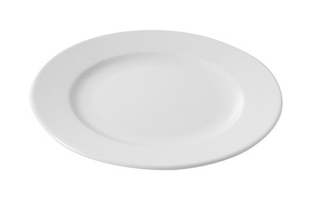 Dessertteller flach 20cm, DELTA, Porzellan weiß