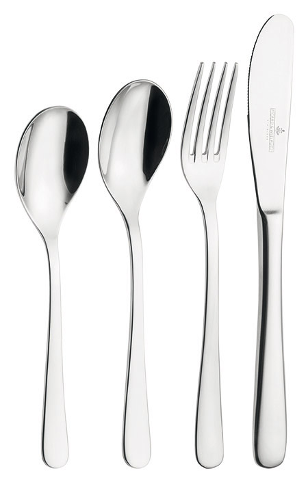 Kinderbesteck ganz poliert, ohne Dekor