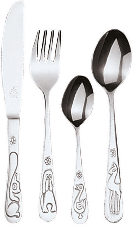 Kinderbesteck Tiere, Chromstahl, rostfrei