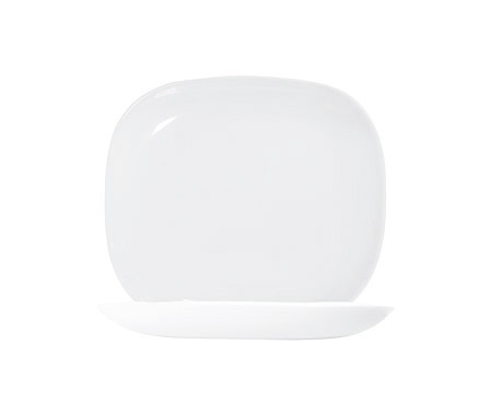 Snack-Platte eckig 21cm Solutions White