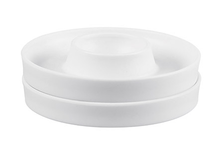 Eierbecher 2er-Set, Ø 10cm, weiß, PP