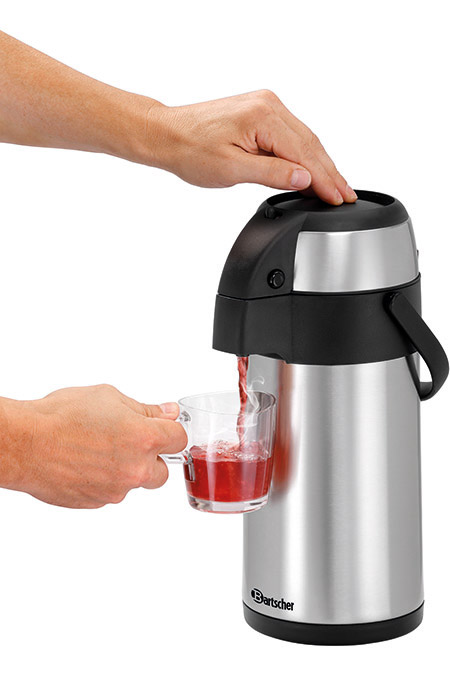 Isolier-Pumpkanne, Edelstahl, 3,0L