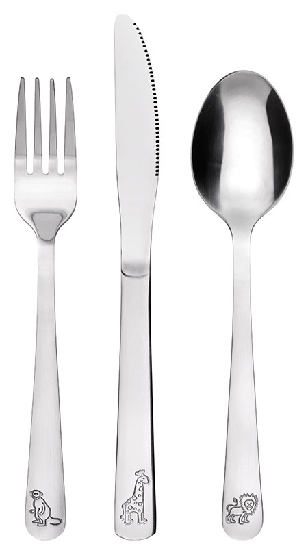 Kinderbesteck Zootiere, Chromstahl
