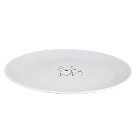 Teller flach Ø21cm, Motiv Fuchs, Waldbande