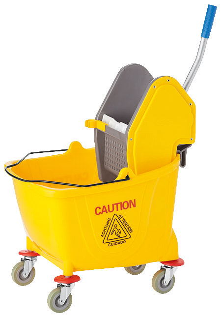 Fahreimer 30L mit Wischmopppresse, gelb