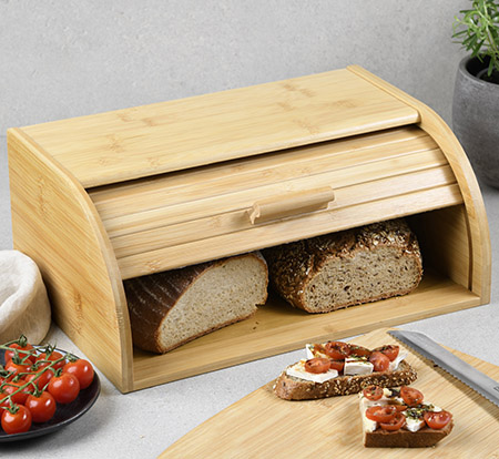 Brotkasten, Bambus mit Rollklappe