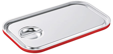 Deckel mit roter Silikondichtung für GN-Behälter