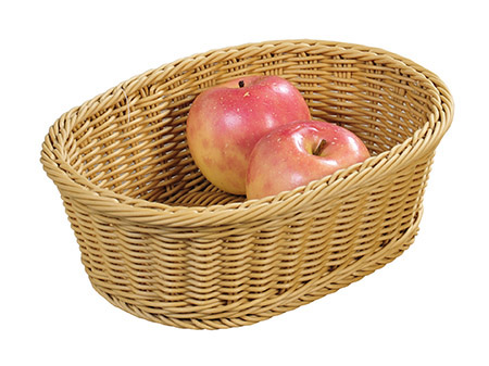 Brot-/Obstkorb natur, Kunststoffgeflecht