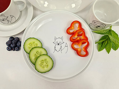 Dessertteller Ø19cm, Motiv Fuchs, Waldbande