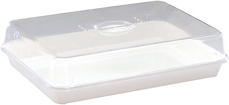 Frischhaltebox mit Deckel, weiß/klar