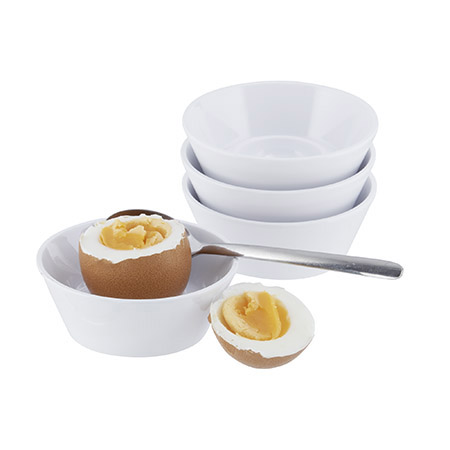 Eierbecher 4er-Set, weiß, Melamin,
