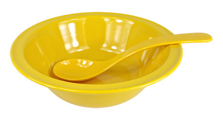 Salat-/Servierlöffel, gelb, 23,5cm, SAN
