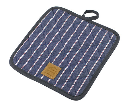 Topflappen, dunkelblau gestreift, L20cm x B20cm
