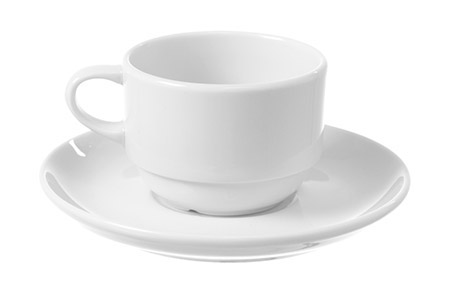 Obertasse 23cl, DELTA, Porzellan weiß