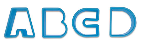 Ausstechformen-Set Alphabet, 28 Ausstechformen