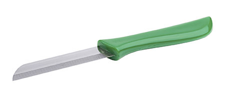 Küchenmesser glatt, grüner Kunststoffgriff