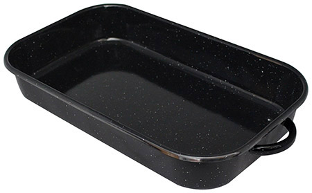 Auflaufform 4,1L, schwarzes Email