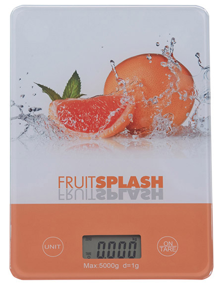 Glas-Küchenwaage, Dekor Orange, orange