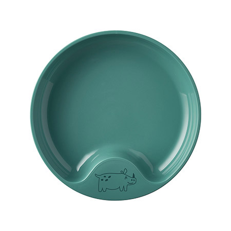 Lernteller Ø 17,5cm, deep turquoise, Nashorn