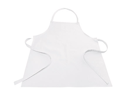 Kochschürze mit Latz, weiß, 80x70cm,