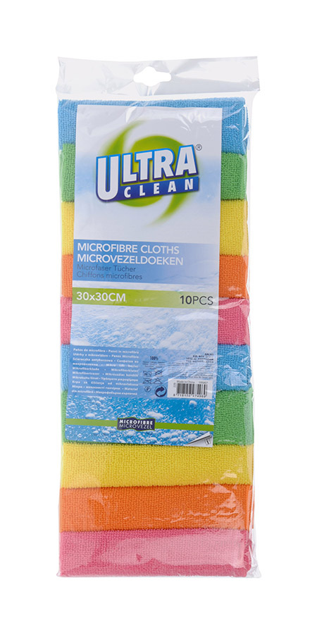 Mikrofasertuch, 10er Pack, bunt gemischt