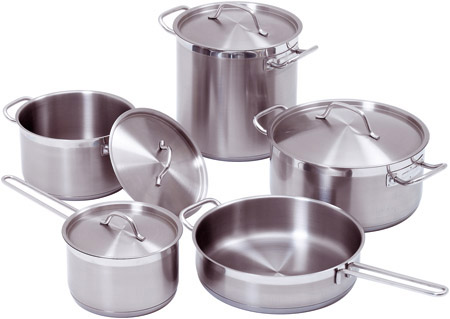 Topfset, 5-teilig, T4P1 Chromnickelstahl,