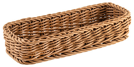 Besteckkorb lang, braun, 27 x 10 x H 5cm,