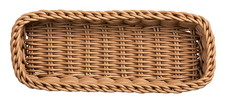 Besteckkorb lang, braun, 27 x 10 x H 5cm,