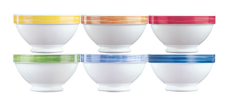 Suppennapf auf Fuß, 13,2cm, Brush Blue,