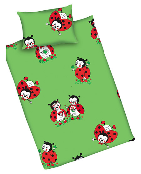 Kinderbettwäsche Marienkäfer, K40x40 / D75x100cm