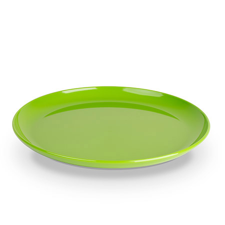Essteller flach, 24cm, hellgrün Polycarbonat