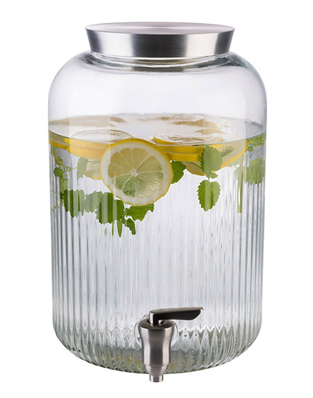 Glas-Getränkespender mit Hahn, 7L