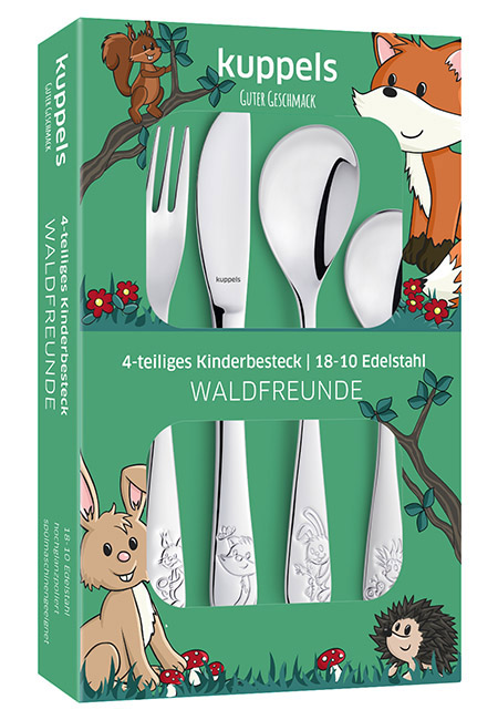 Kinderbesteck-Set 4tlg Waldfreunde Edelstahl 18/10