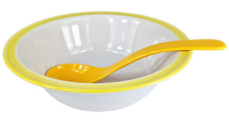 Salat-/Servierlöffel, gelb, 23,5cm, SAN