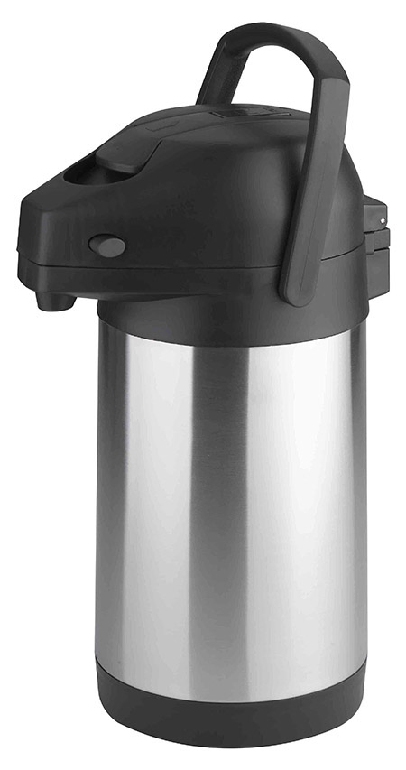 Isolier-Pumpkanne, komplett Edelstahl, 2,5 Ltr.,