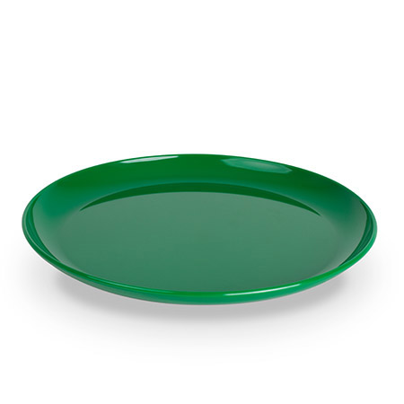 Essteller flach, 24cm, grün Polycarbonat