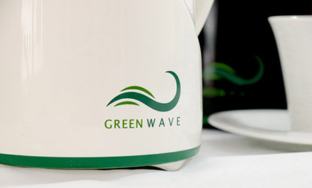 Isolierkanne 1L, Green Wave weiß, helios