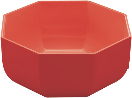 Schüssel 8eckig, 3L, rot, Melamin