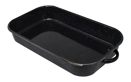 Auflaufform 2,4L, schwarzes Email