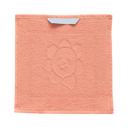 Seiftuch, 30x30cm, Sonne apricot, Frottee