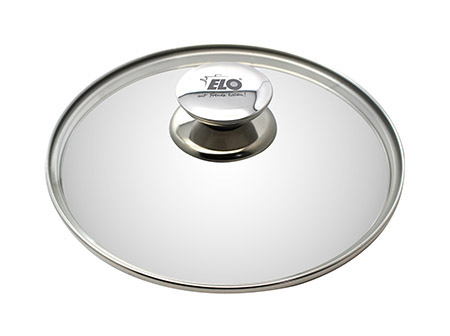 Glasdeckel mit Edelstahlrand
