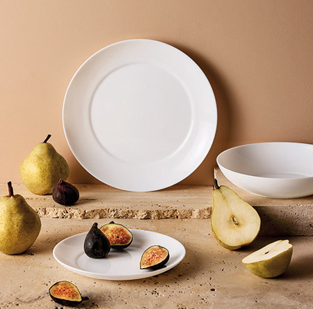 Dessertteller Apy White 18cm, Hartglas
