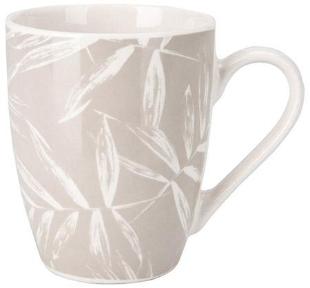 Kaffeebecher Bambus grau, 330ml Porzellan,